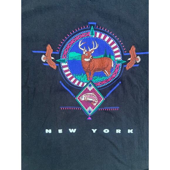 1993 - Lee Heartland Apparel Deer & Eagle Graphic Tee (Men's) - Picture 2 of 4